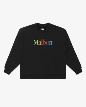 Malbon x Beams Rainbow Black Crewneck